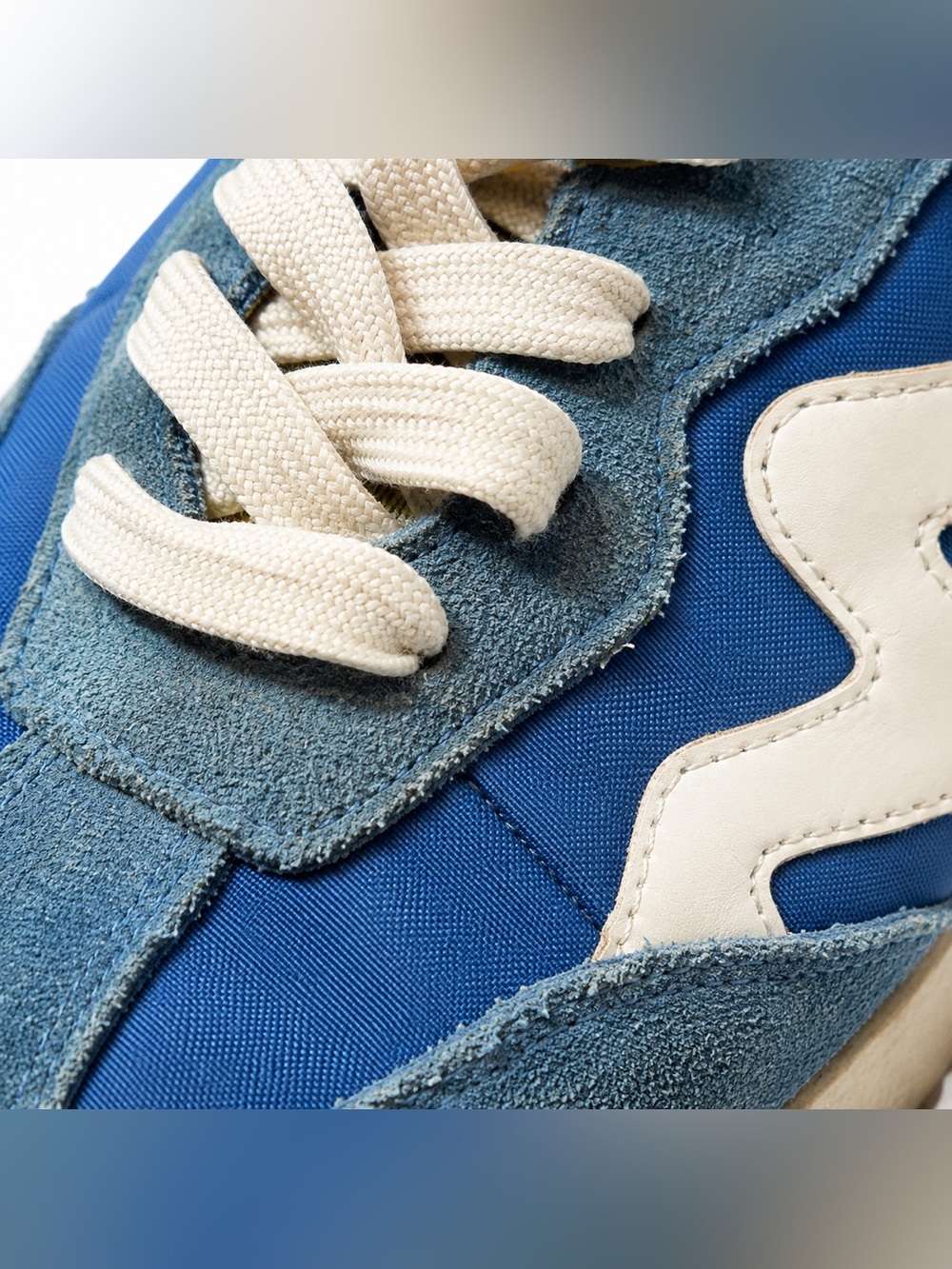 Steve Madden Campo Cobalt Blue Sawtooth Suede Retro Sneaker Women 7.5 Colorblock - Picture 8 of 13